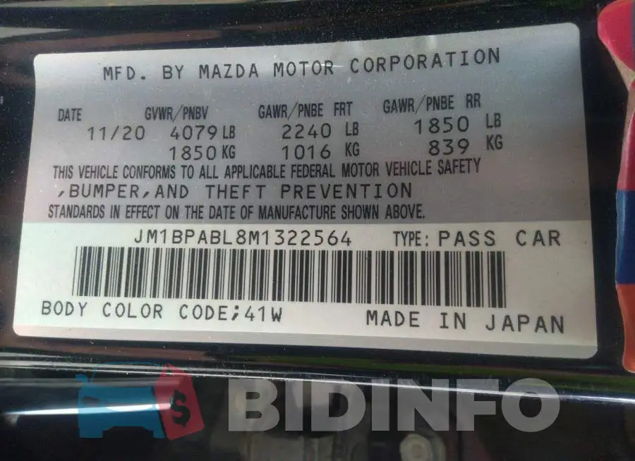 JM1BPABL8M1322564 Photo# 9