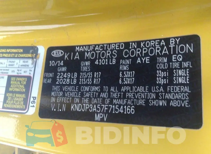 KNDJP3A57F7154166 Photo# 9