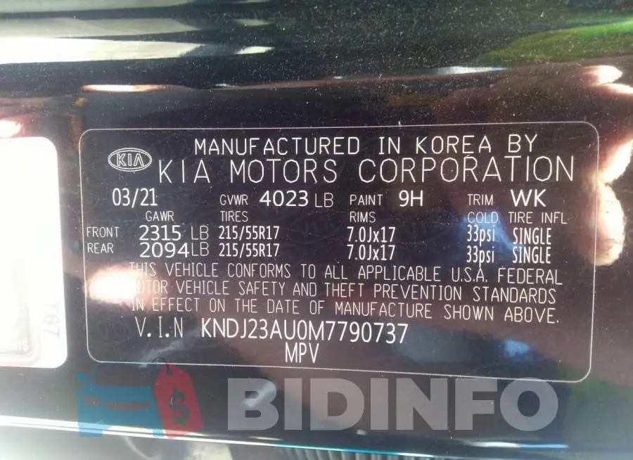 KNDJ23AU0M7790737 Photo# 9