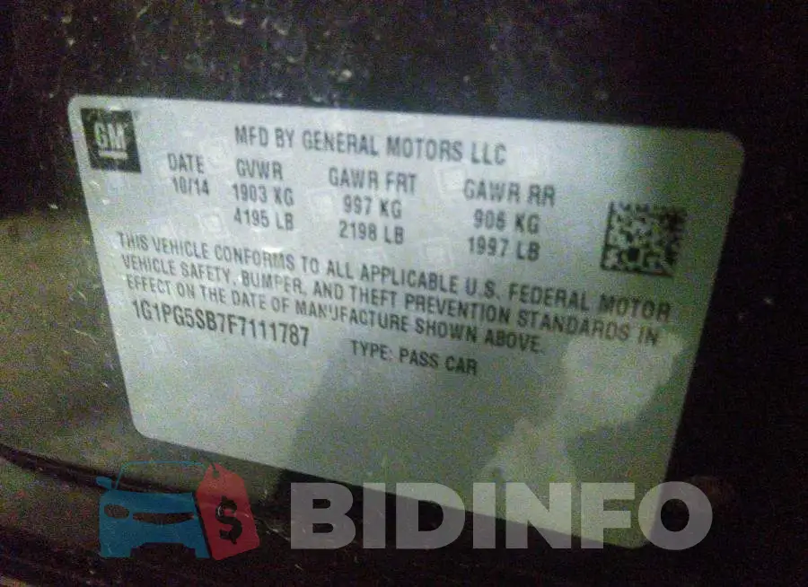 1G1PG5SB7F7111787 Photo# 9