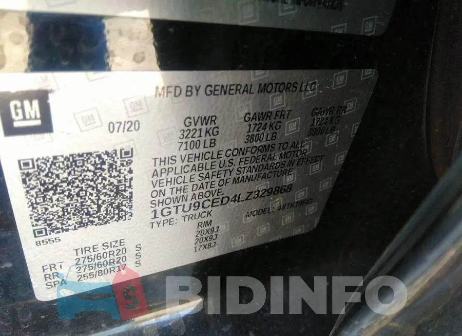 1GTU9CED4LZ329868 Photo# 9