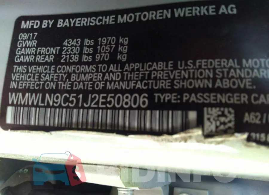 WMWLN9C51J2E50806 Photo# 9