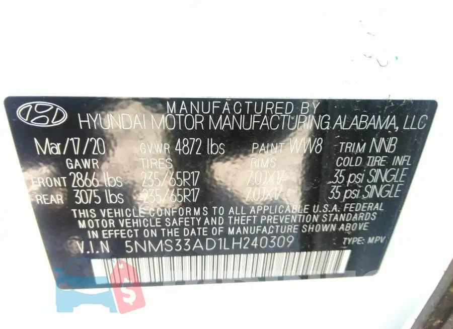 5NMS33AD1LH240309 Photo# 9