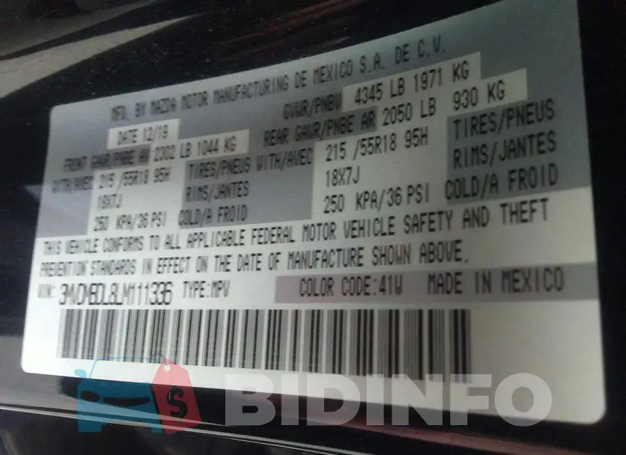 3MVDMBDL8LM111336 Photo# 9