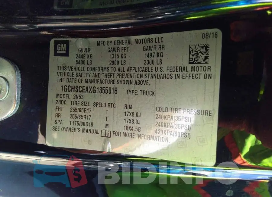 1GCHSCEAXG1355018 Photo# 9