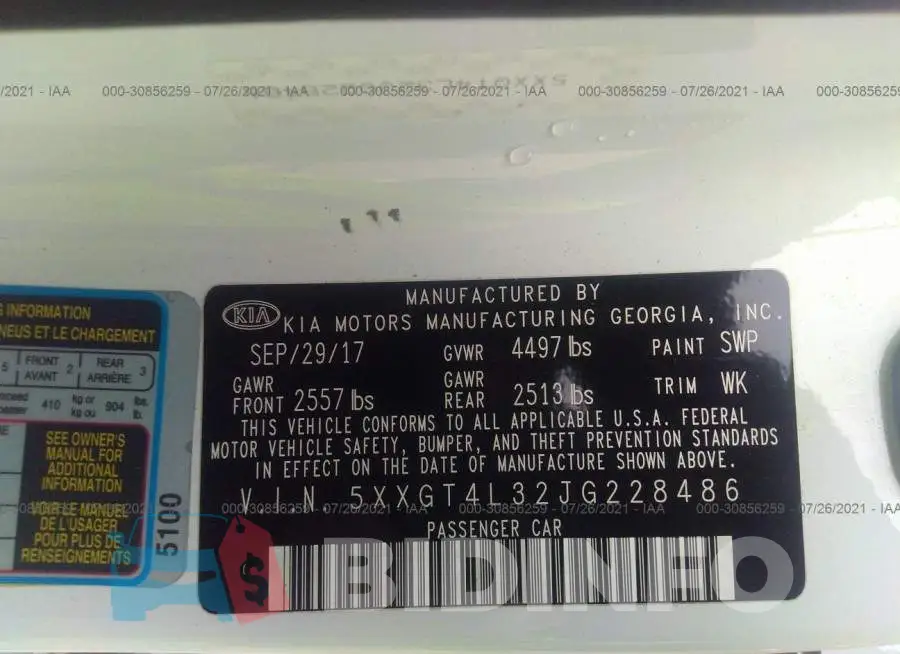5XXGT4L32JG228486 Photo# 9