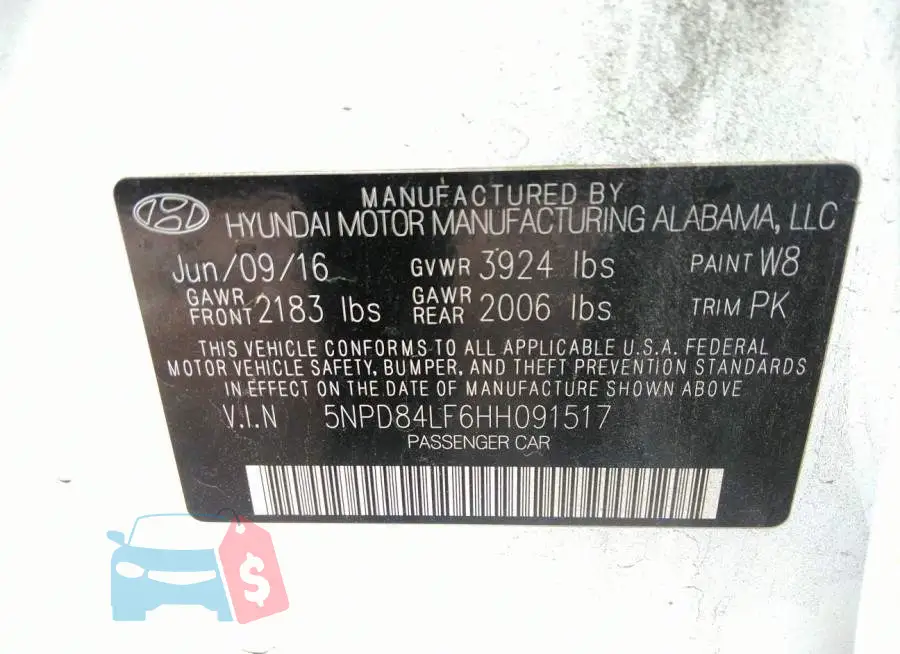 5NPD84LF6HH091517 Photo# 9