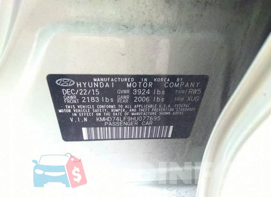 KMHD74LF9HU077695 Photo# 9