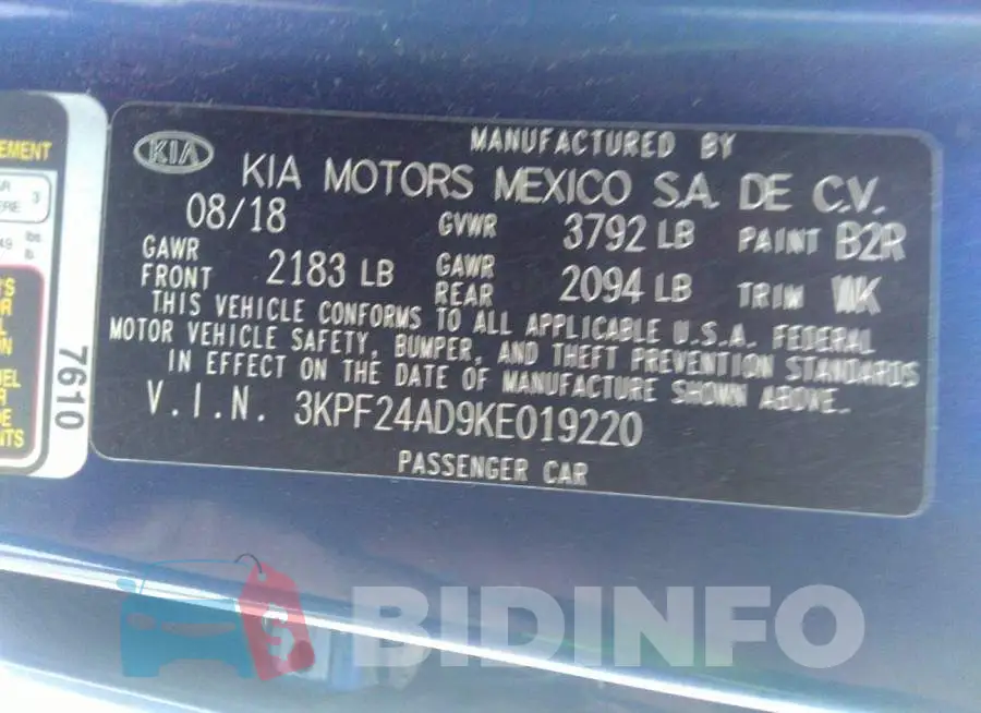 3KPF24AD9KE019220 Photo# 9