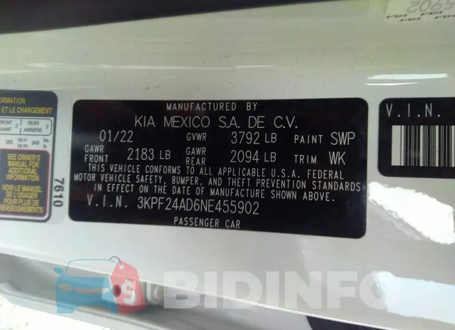 3KPF24AD6NE455902 Photo# 9