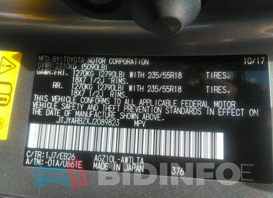 JTJYARBZXJ2089823 Photo# 9