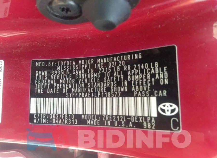 5YFEPRAE4LP118577 Photo# 9