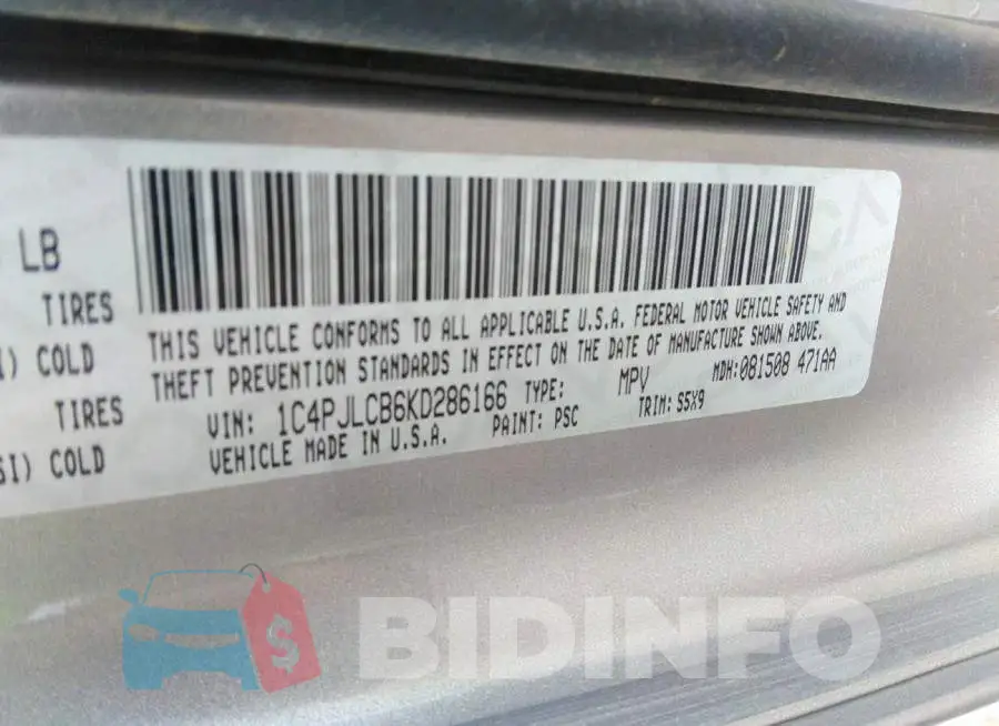 1C4PJLCB6KD286166 Photo# 9
