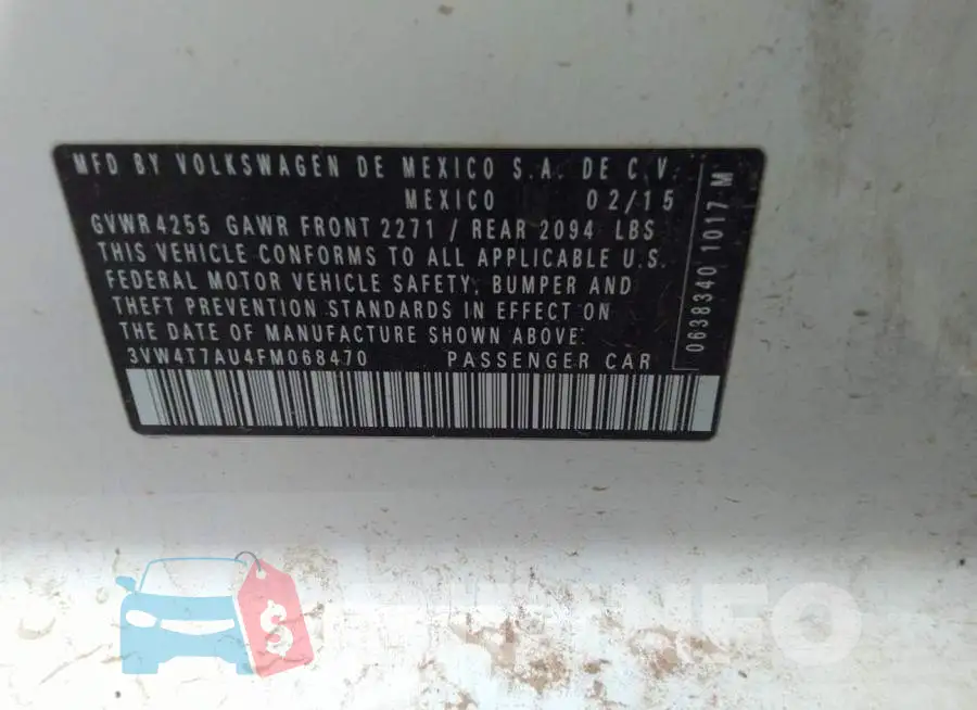 3VW4T7AU4FM068470 Photo# 9