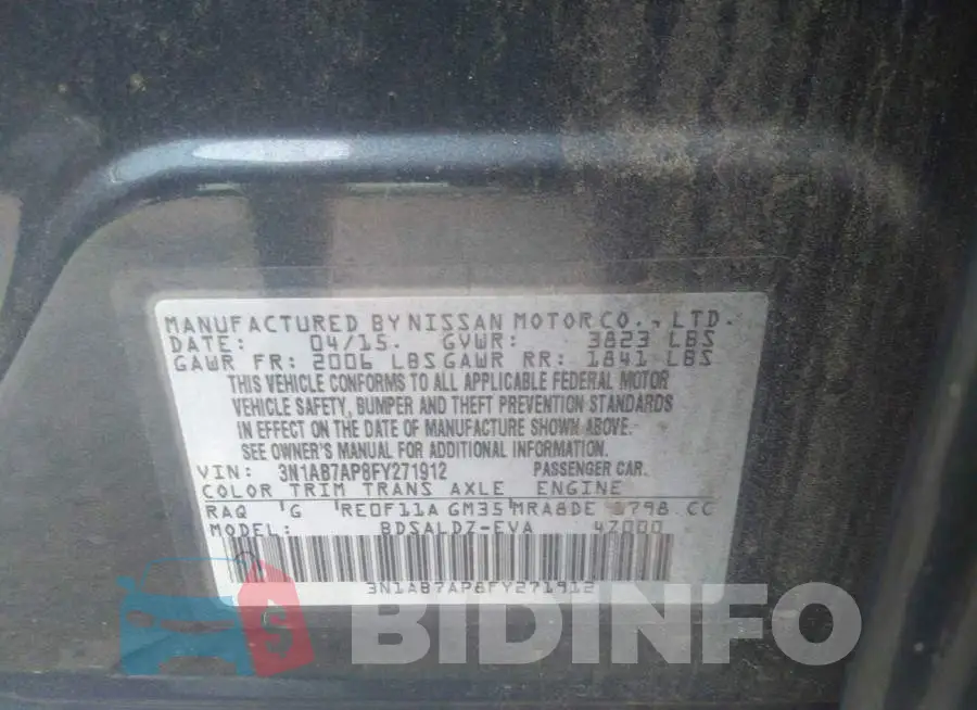 3N1AB7AP8FY271912 Photo# 9