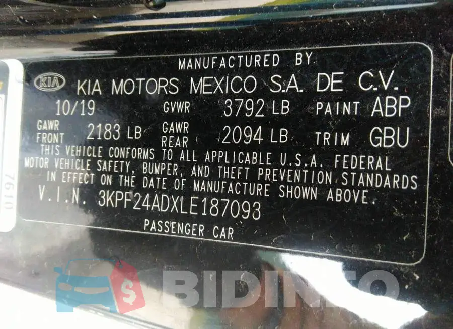 3KPF24ADXLE187093 Photo# 9