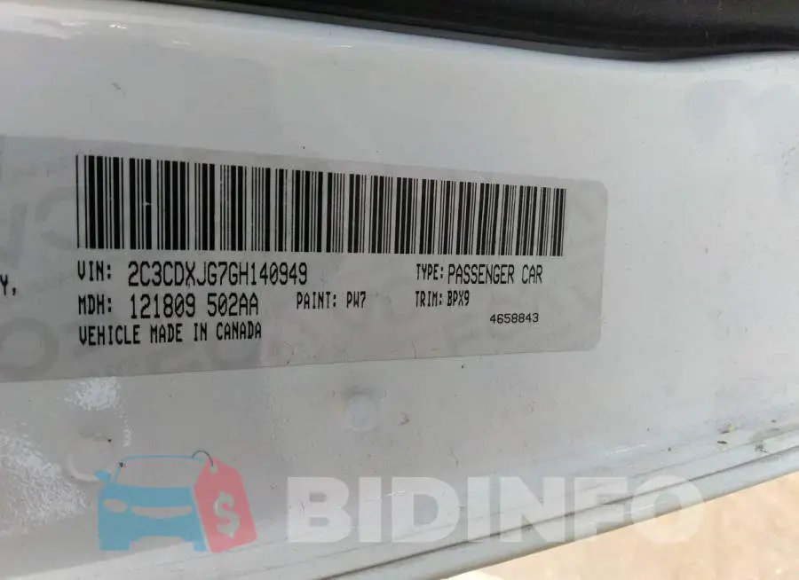 2C3CDXJG7GH140949 Photo# 9