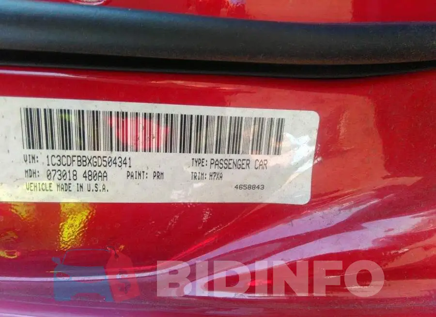 1C3CDFBBXGD504341 Photo# 9