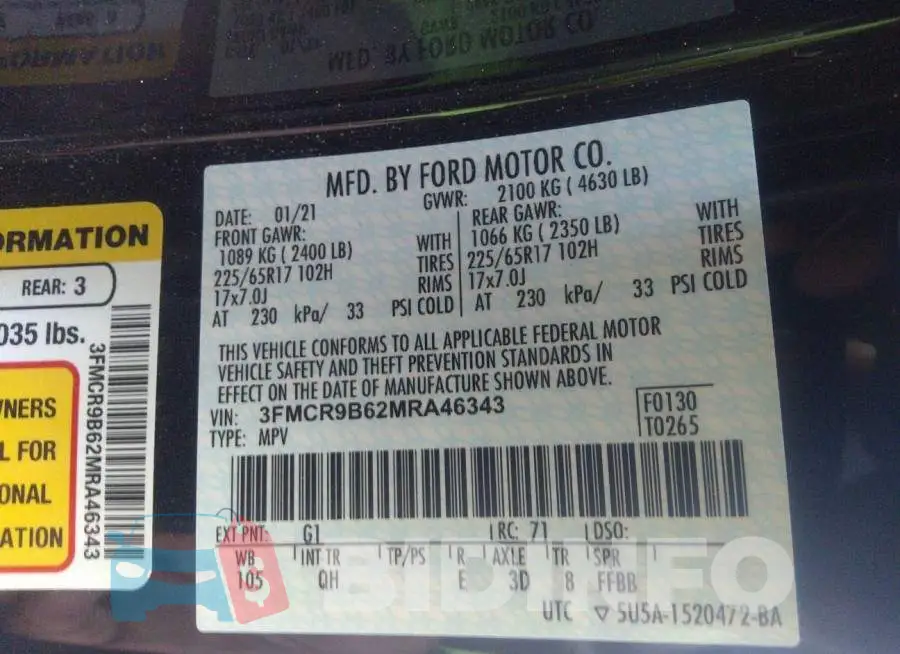 3FMCR9B62MRA46343 Photo# 9