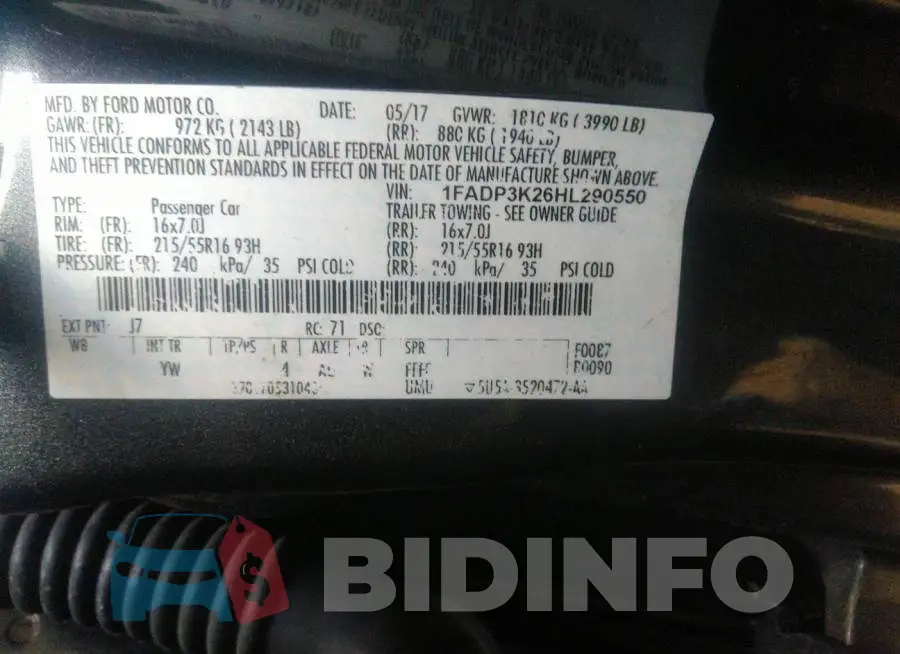 1FADP3K26HL290550 Photo# 9