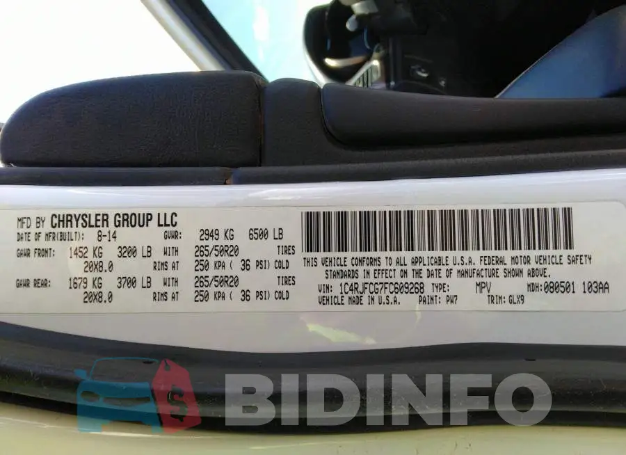 1C4RJFCG7FC609268 Photo# 9