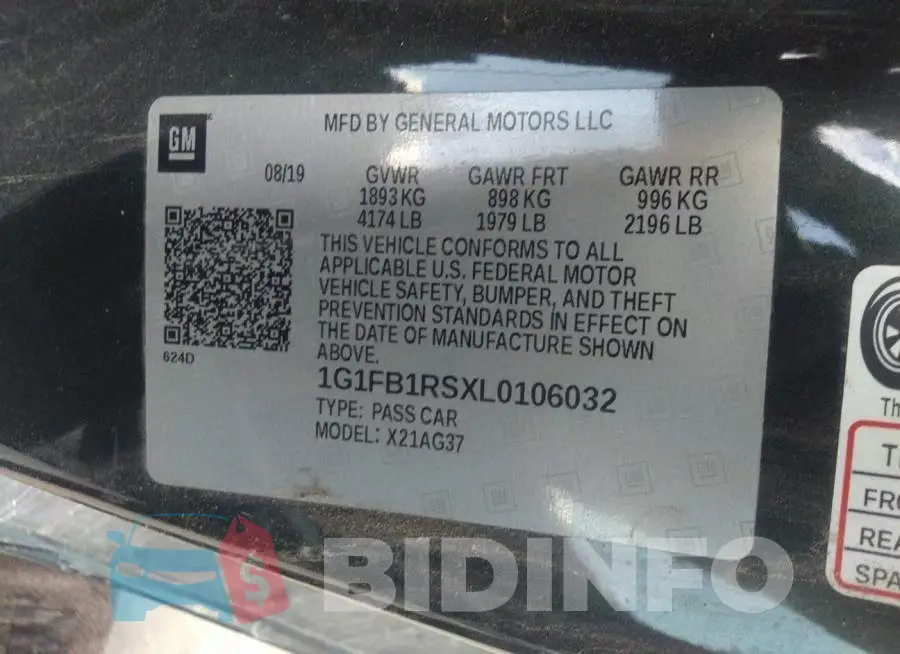 1G1FB1RSXL0106032 Photo# 9