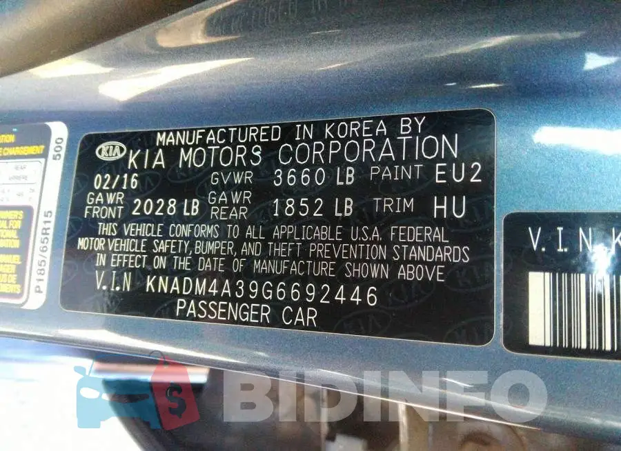 KNADM4A39G6692446 Photo# 9