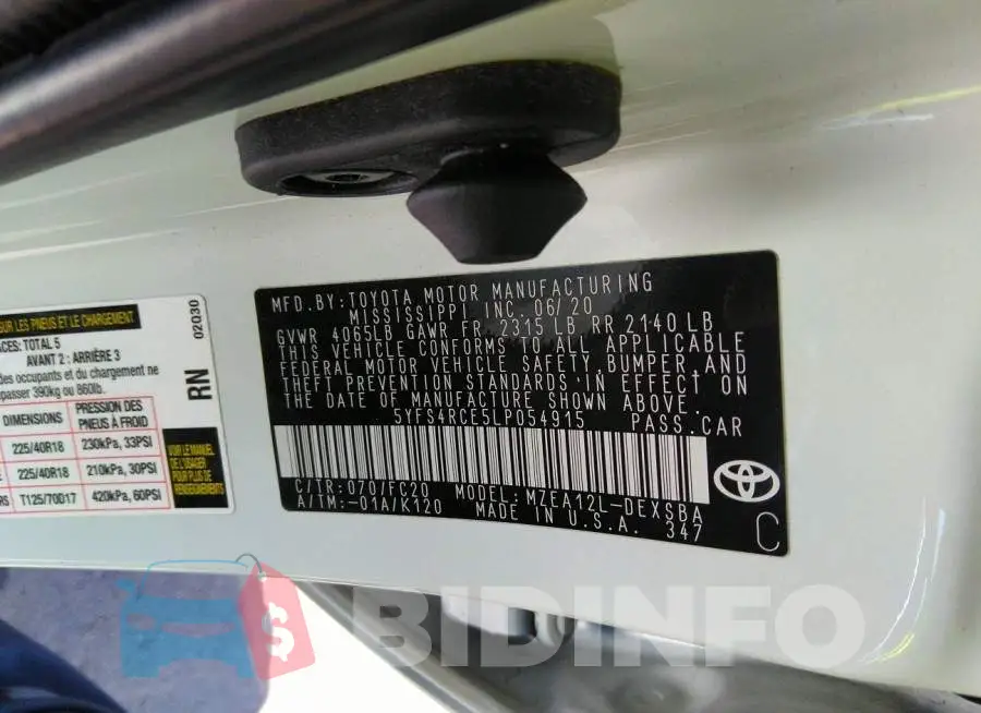 5YFS4RCE5LP054915 Photo# 9
