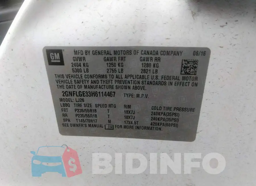 2GNFLGE33H6114467 Photo# 9
