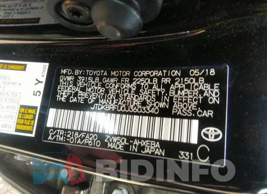 JTDKBRFU0J3603340 Photo# 9