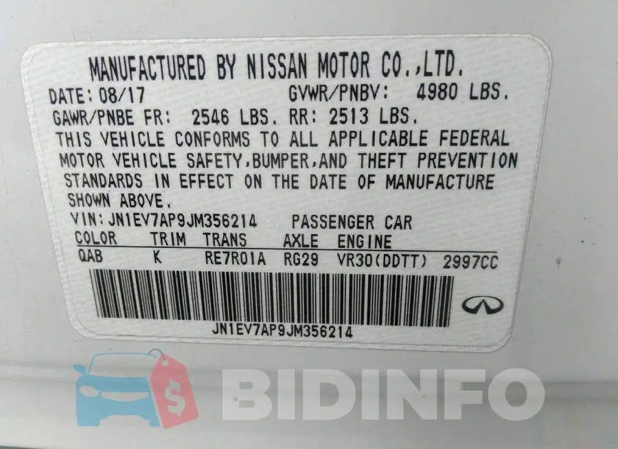 JN1EV7AP9JM356214 Photo# 9