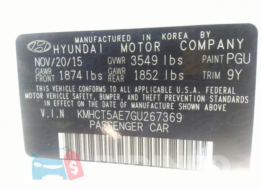 KMHCT5AE7GU267369 Photo# 9