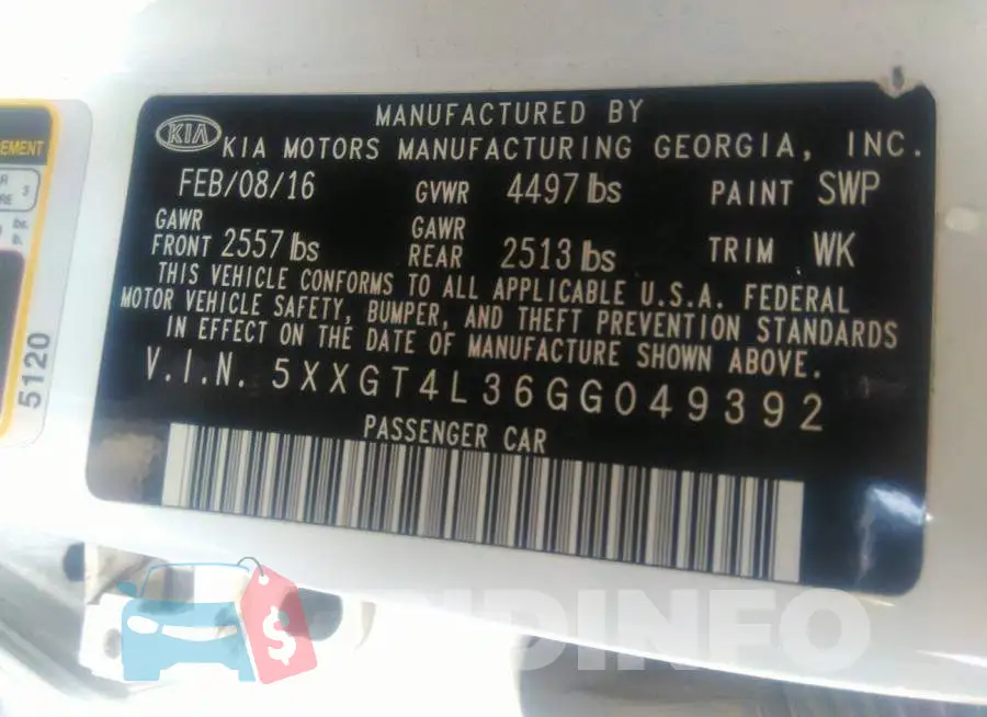 5XXGT4L36GG049392 Photo# 9