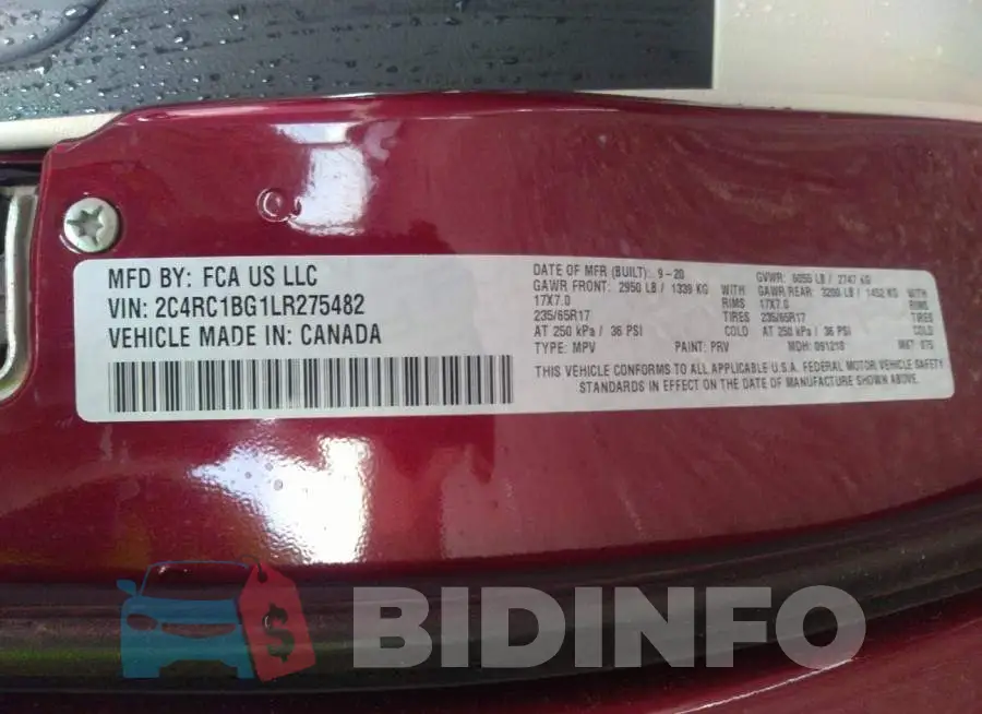 2C4RC1BG1LR275482 Photo# 9