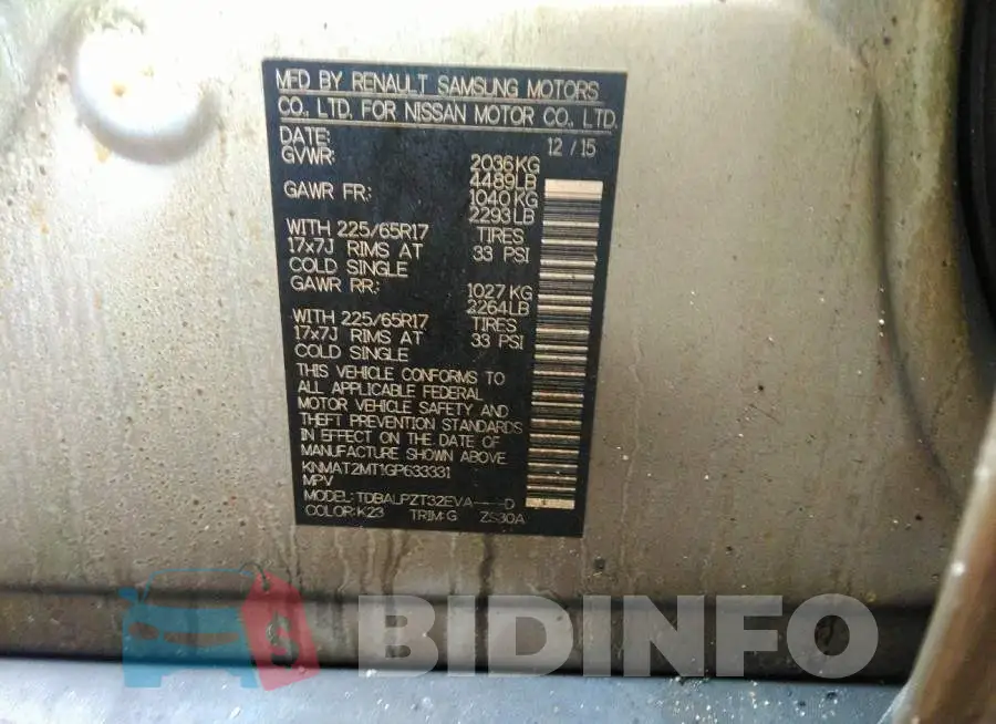 KNMAT2MT1GP633331 Photo# 9