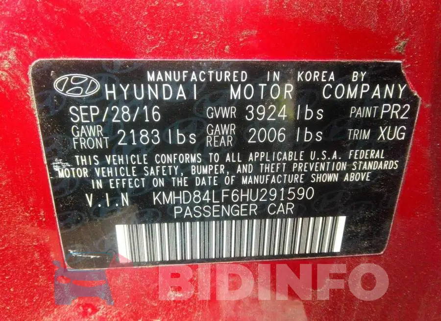 KMHD84LF6HU291590 Photo# 9
