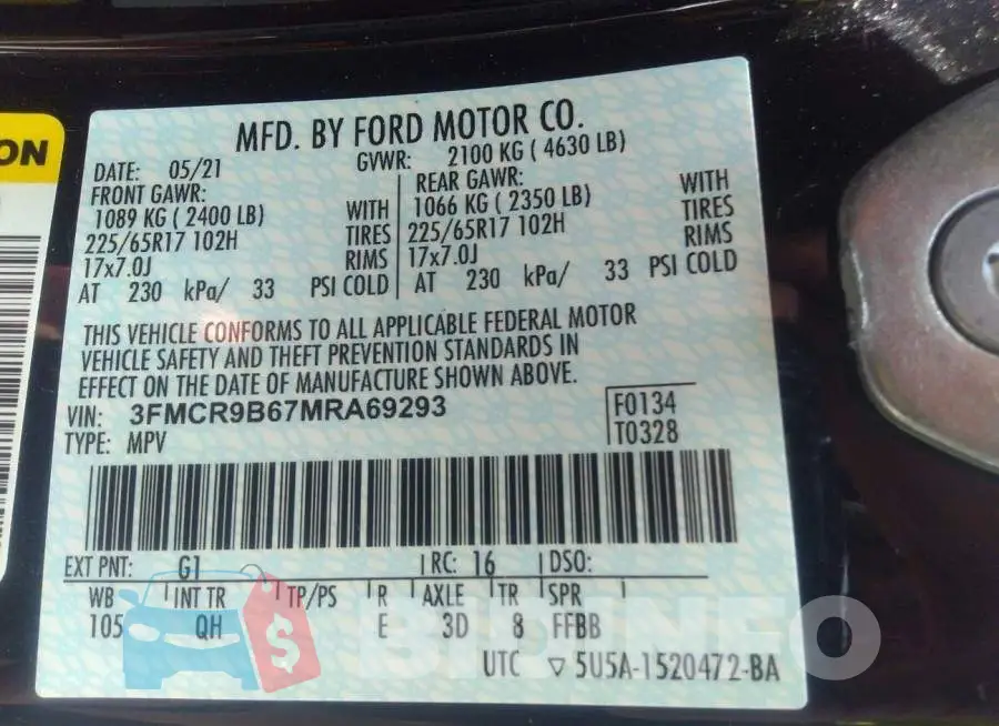 3FMCR9B67MRA69293 Photo# 9