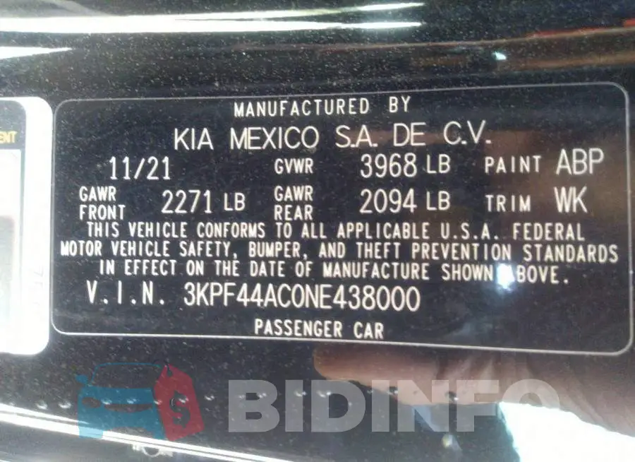 3KPF44AC0NE438000 Photo# 9