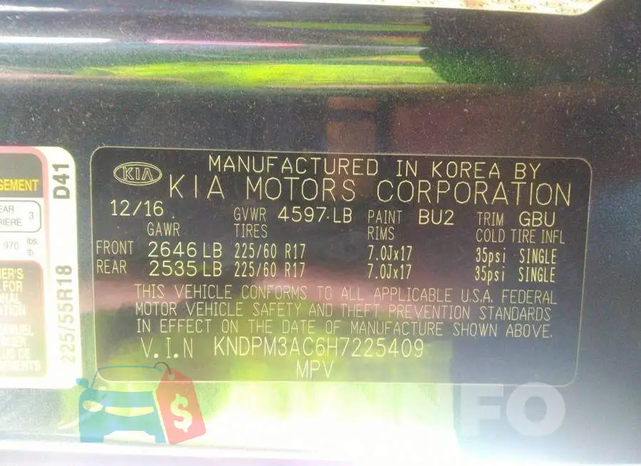 KNDPM3AC6H7225409 Photo# 9