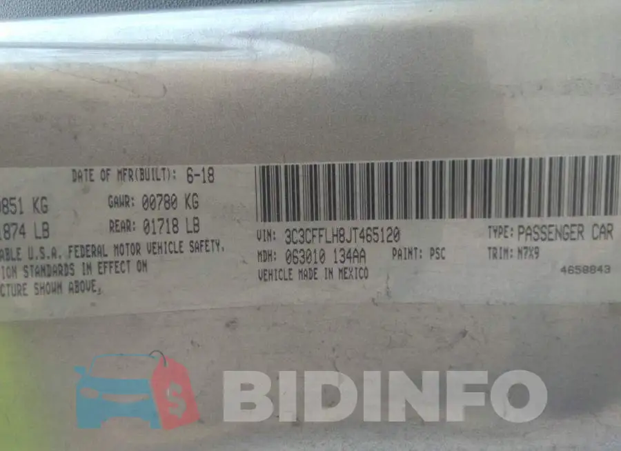 3C3CFFLH8JT465120 Photo# 9