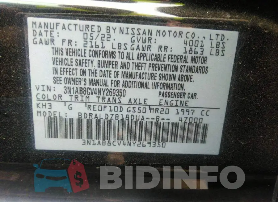 3N1AB8CV4NY269350 Photo# 9