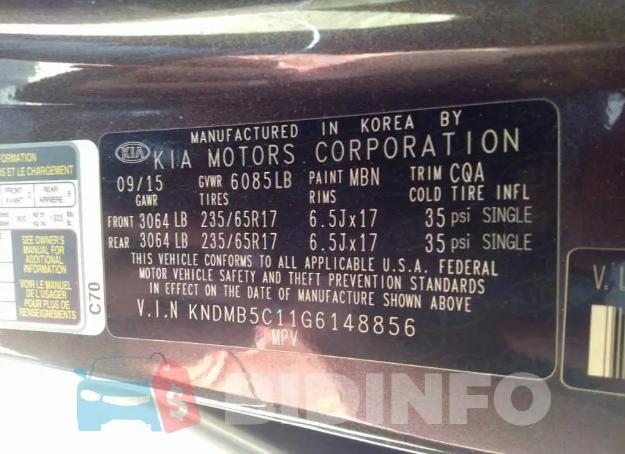 KNDMB5C11G6148856 Photo# 9