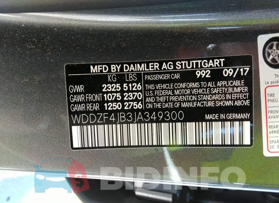 WDDZF4JB3JA349300 Photo# 9