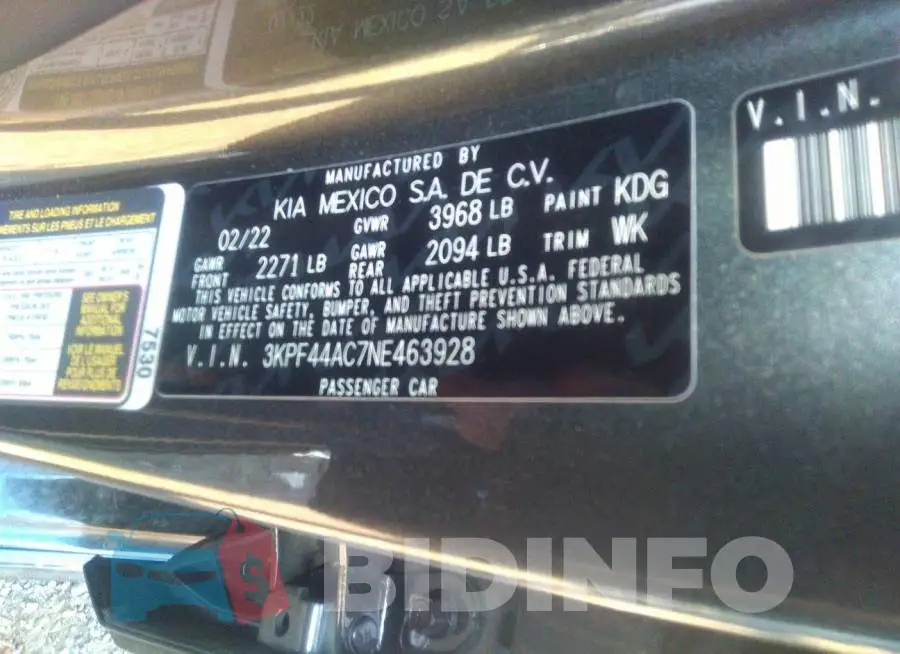 3KPF44AC7NE463928 Photo# 9