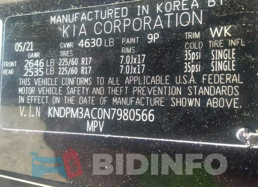 KNDPM3AC0N7980566 Photo# 9