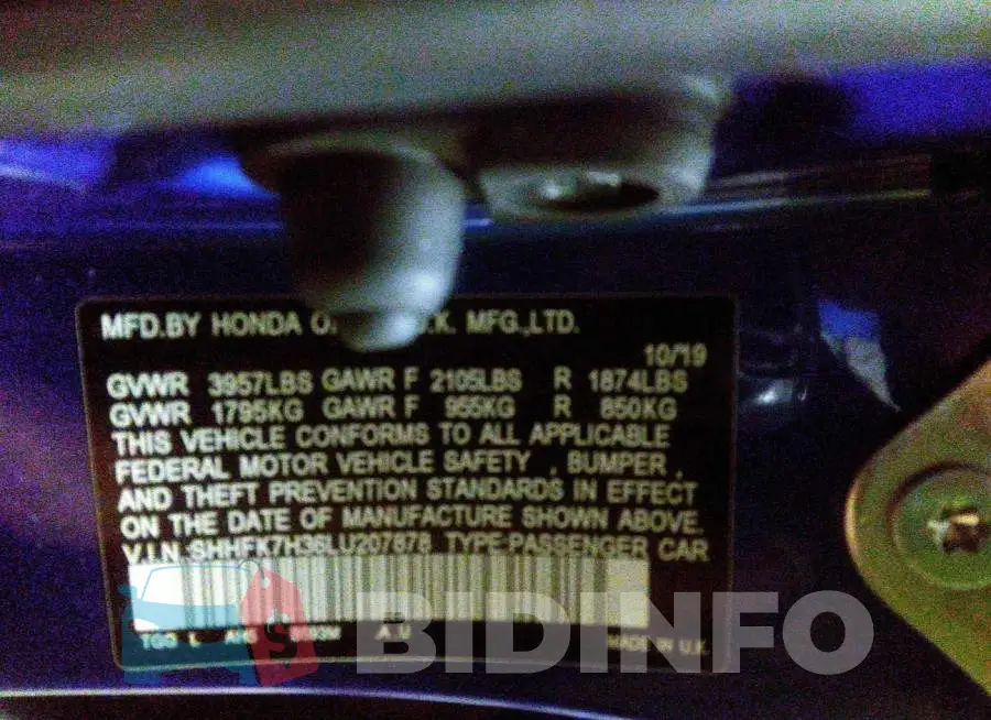 SHHFK7H36LU207878 Photo# 9