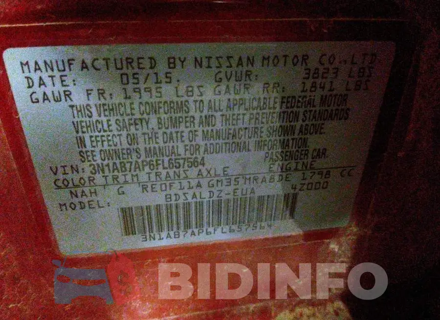 3N1AB7AP6FL657564 Photo# 9