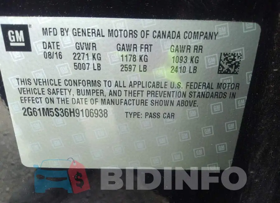 2G61M5S36H9106938 Photo# 9