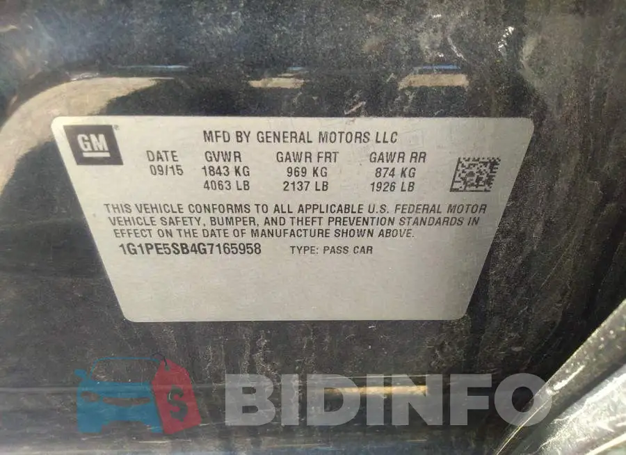 1G1PE5SB4G7165958 Photo# 9