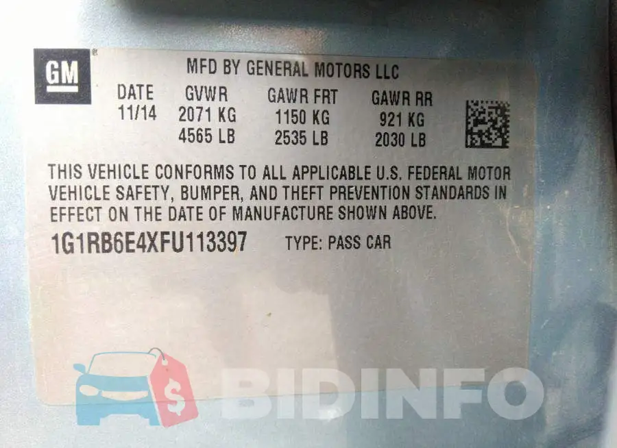 1G1RB6E4XFU113397 Photo# 9